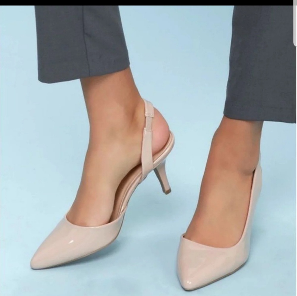 Lulu's nude patent heels